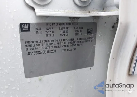 2014 Chevrolet Impala Ltz from USA, damaged, VIN 1G1155S38EU105260